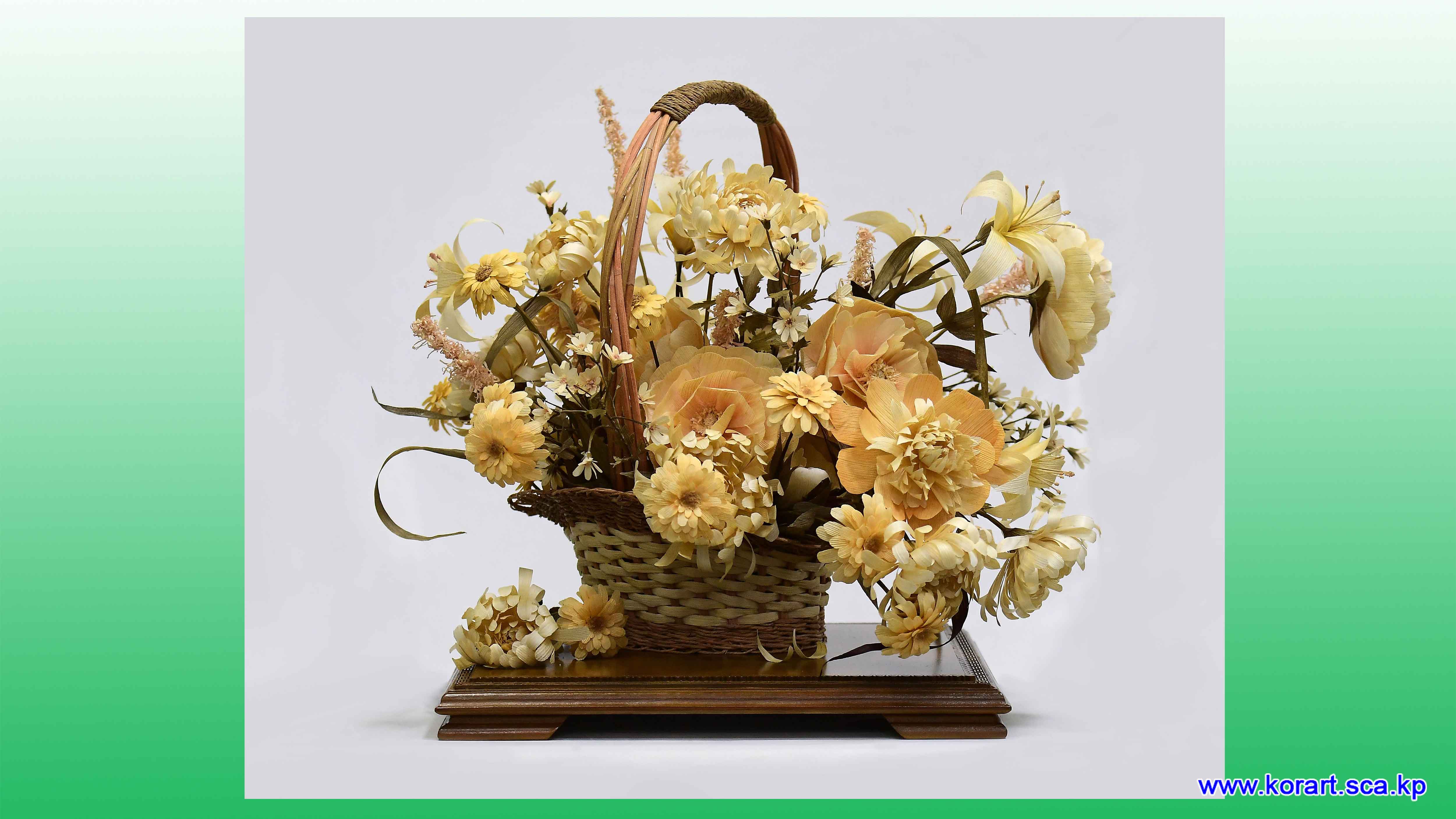 오사리공예 《꽃바구니》