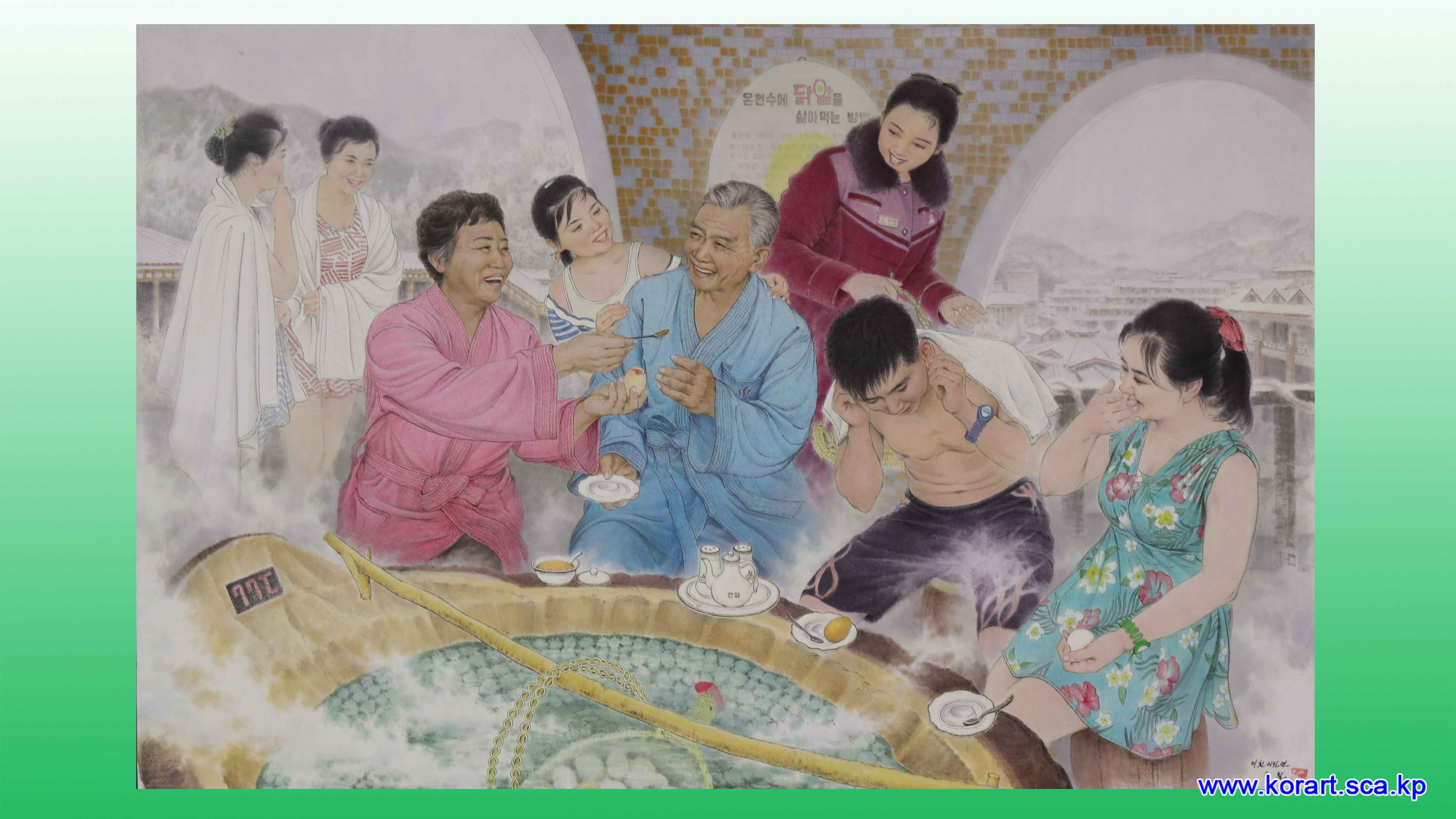 Korean painting Happy laughter