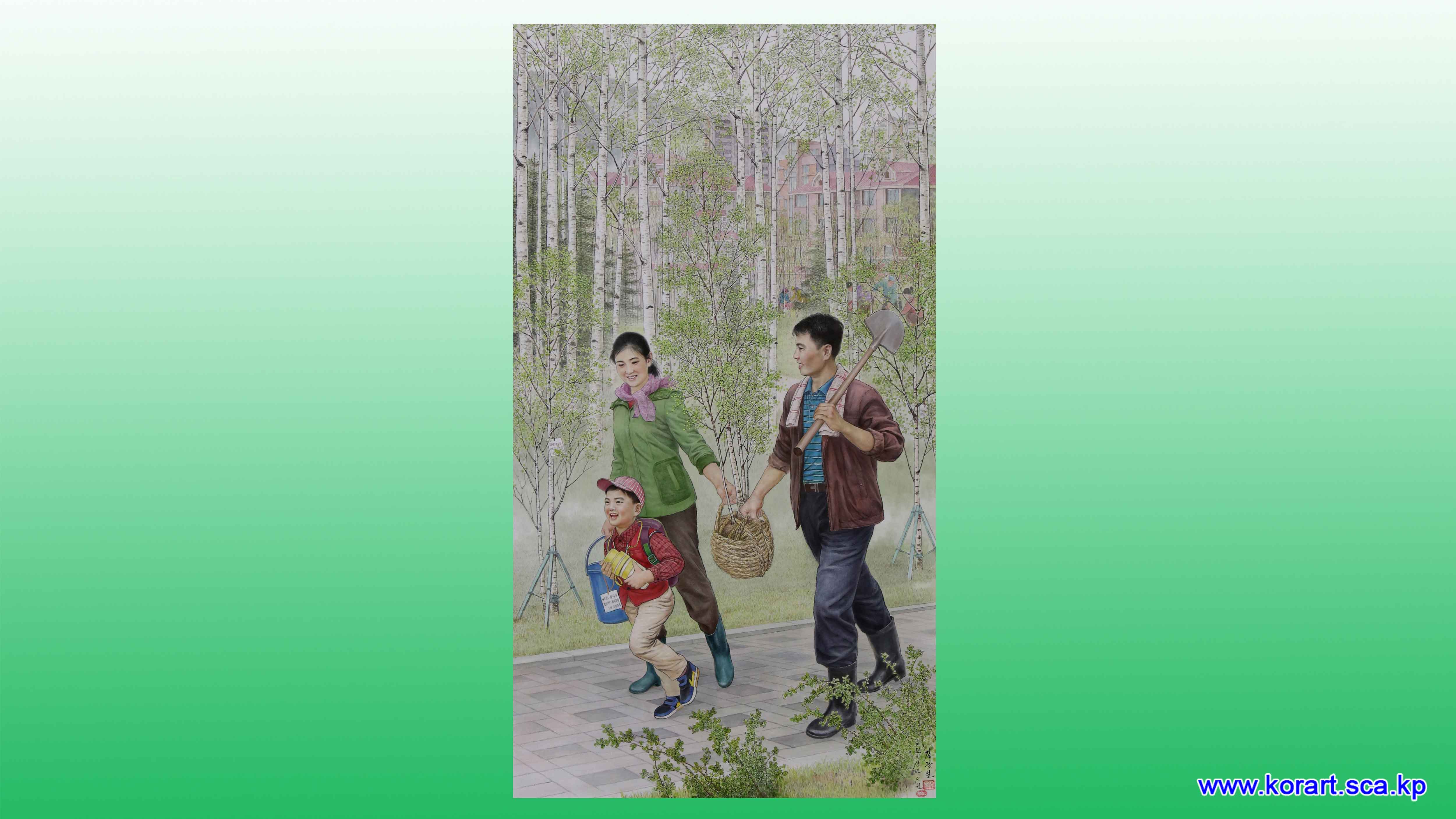 Korean painting Masters of white birches