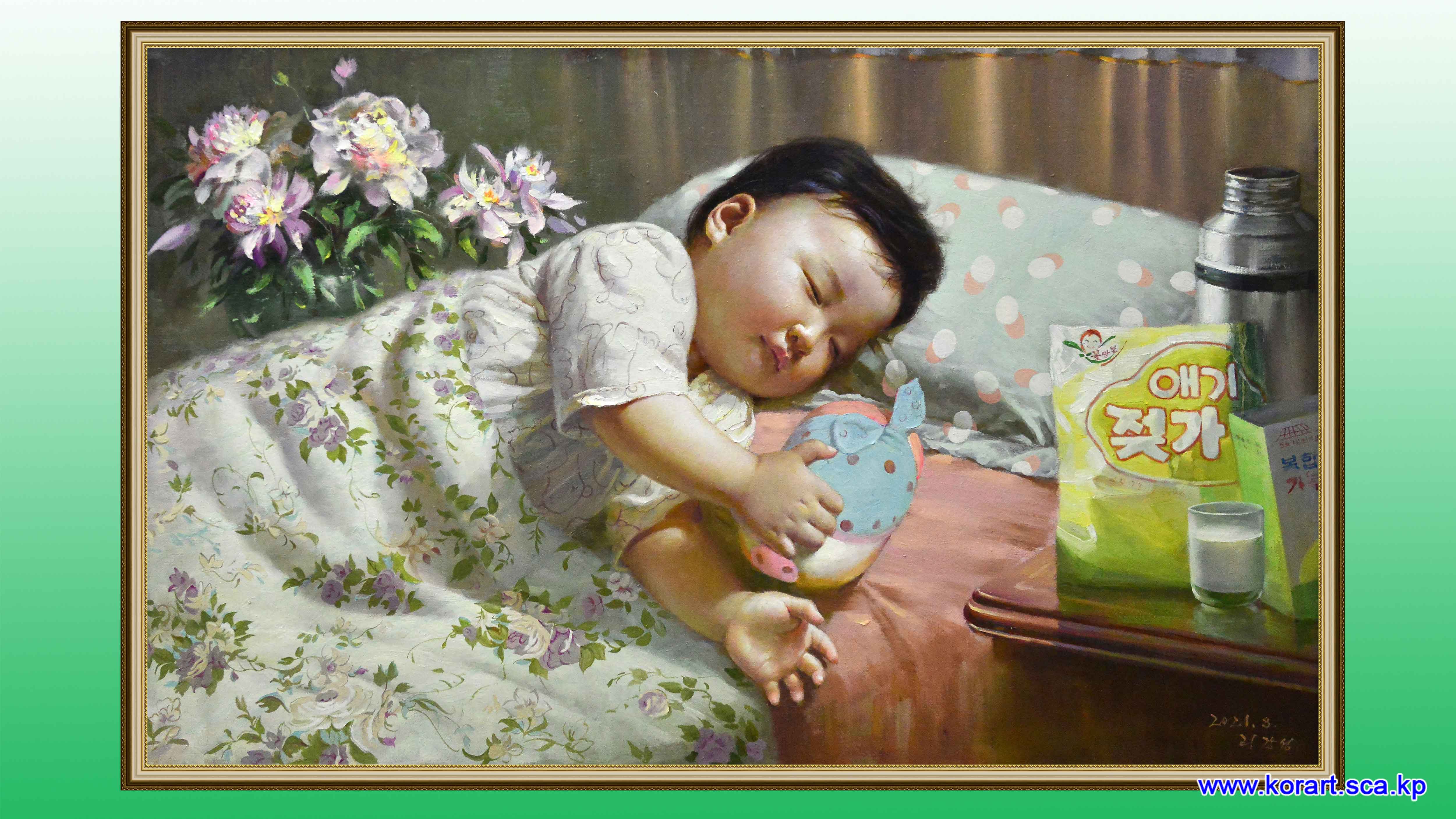 Oil painting Kkonmangul-brand baby formula