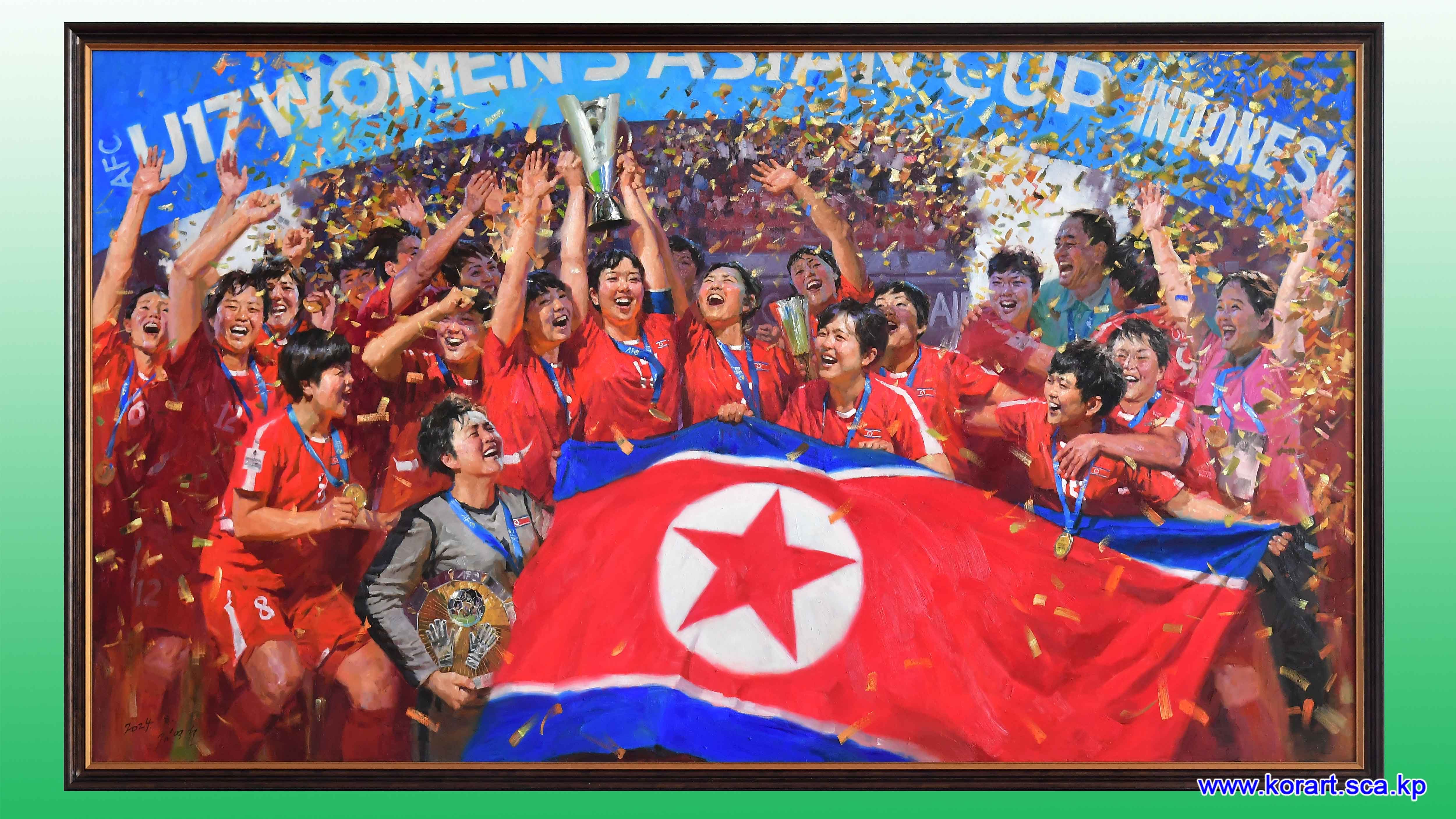 Oil painting Laudable daughters of the motherland