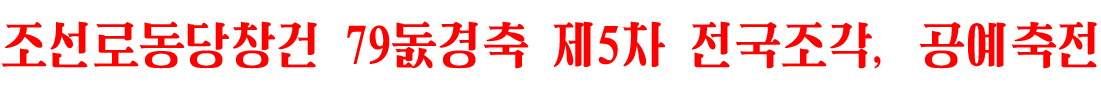 조선로동당창건79돐경축 제5차 전국조각, 공예축전